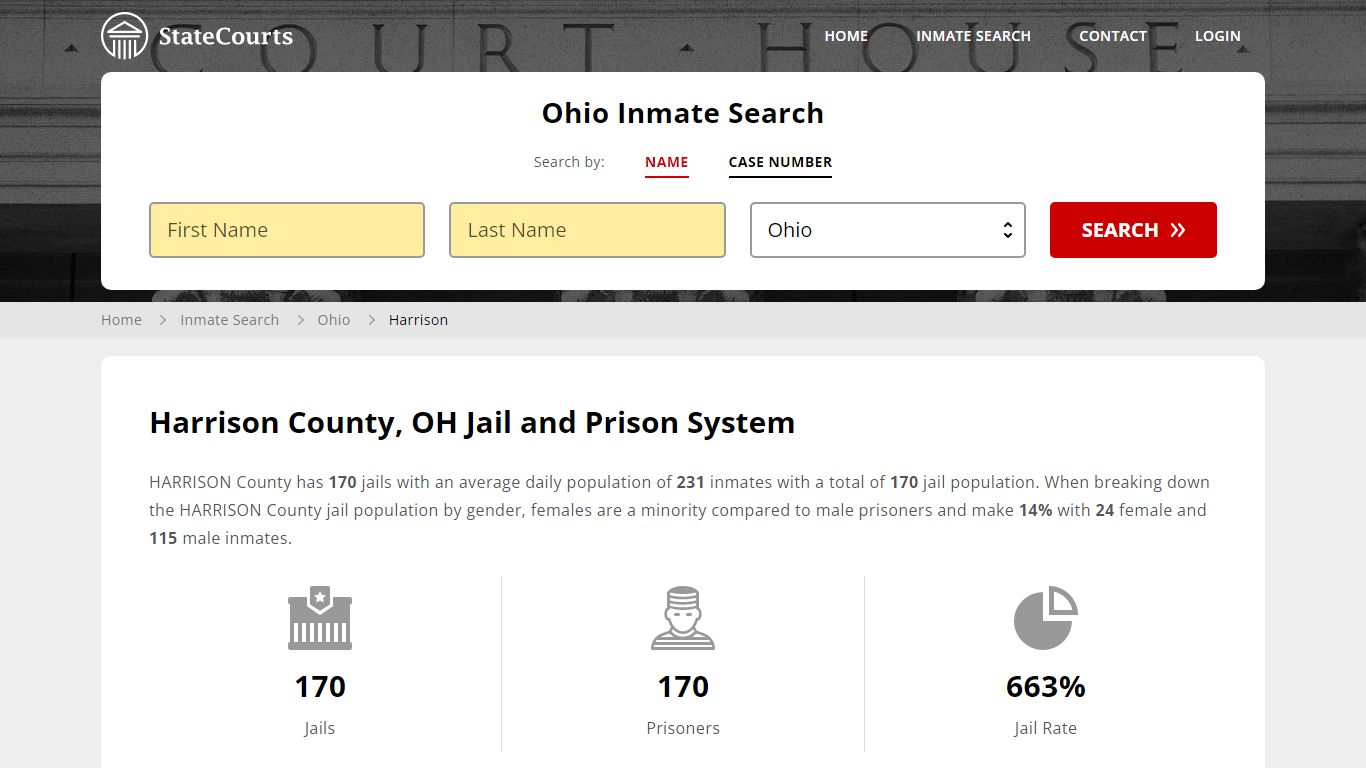 Harrison County, OH Inmate Search - StateCourts