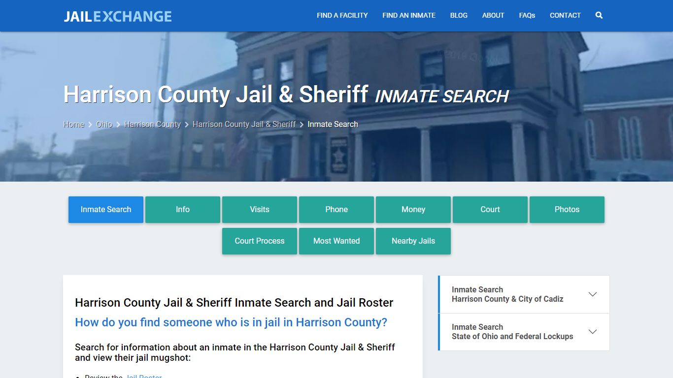 Inmate Search: Roster & Mugshots - Harrison County Jail & Sheriff, OH